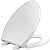 CYRRET Elongated Toilet Seat Slow Close, Easy to Install and Clean, Durable Plastic, White, Replacement Toilet Seats, Fits Standard Elongated, Obling or Oval Toilets