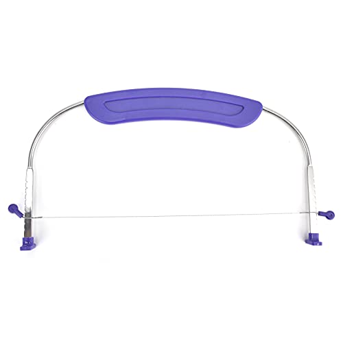 HUAOSN Livellatrice per Torte, Utensile da Cucina, Tagliatorte in Acciaio Inossidabile con Manico Antiscivolo, Affettatrice Professionale per Torte con Filo in Acciaio Inossidabile Strumento