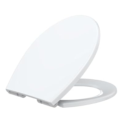 Toilet Seat,Round Toilet Seat with Quiet Close, Quick Release Hinges,Slow Close Toilet Seat and Non-Slip Bumpers, Easy to Install and Clean, Never Loosens-Fits Most Round Toilets,White