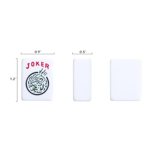 Set de fichas de Mahjong americano con tapete azul miniatura 3