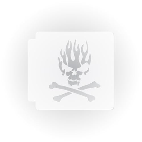 Skull Flame 783-D660 Stencil (15 inch)