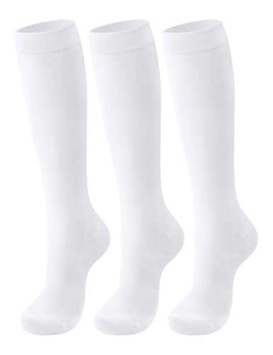 [CLOSEMATE] ハイソックス レディース 靴下 吸汗速乾 22-25cm コーマ綿 通気防臭 ひざ下ソックス 可愛い 美脚 四季適用 着圧ソックス 昼夜兼用 通勤通学 cosplay 制服用