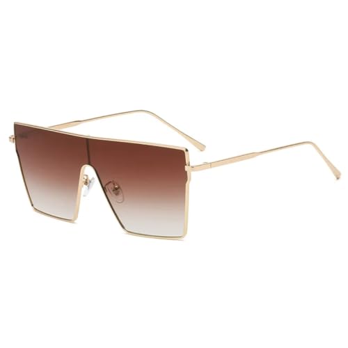 Lunettes de soleil rectangulaires UV400 verres surdimensionnés protection totale