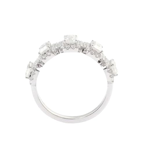 Bague de fiançailles en argent 925 et moissanite DEF-VVS pour femme RNG-1628