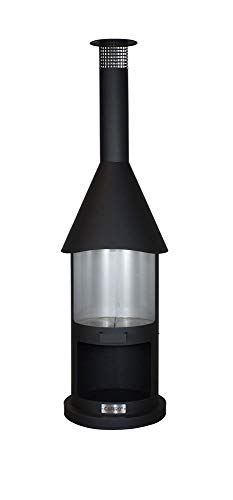 Barbecue Fireplace Stainless Steel Cafiro Buffalo Bill, black