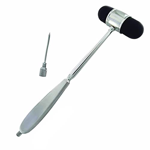 WellnessD'Light - DEJERINE Percussion Hammer 2 Sided Rubber Head Stainless Steel