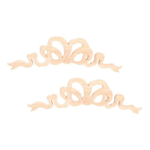 Appliques en bois naturel de style européen pour décoration de lit DIY
