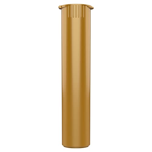 92mm CR Plastic Packaging Pop Top Tubes - Child Resistant Travel Holder Vial Containers - 700 qty (Gold)