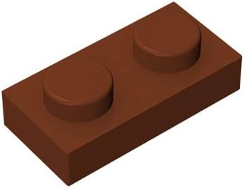 Classic Building Plate 1x2 100 PCS, Compatible with Major Brand Parts and Pieces 3023, Colour:Dark Grey