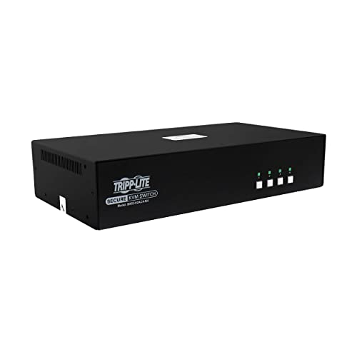Image of Tripp Lite Secure KVM Switch 4-Port Dual-Head HDMI, US Government NIAP-Certified PP4.0 Security, Common Access Card (CAC) Port, 4K @ 60Hz Quality, TAA Compliant, 3-Year Warranty (B002-H2AC4-N4)