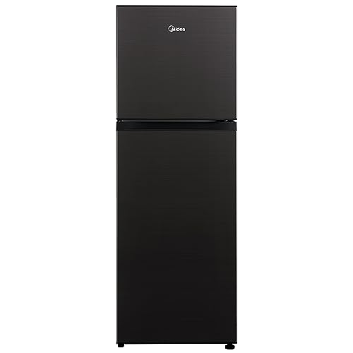 Image of Midea 233 L, 3 Star, Frost Free Convertible 9 in 1 Double Door Refrigerator with real Inverter compressor and Deo Fresh Technology (MDRT359FGI28, Jazz Black)