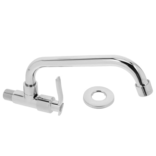 Hemobllo 1Juego Grifo de Cocina Pared de Agua Fría Diseño Elegante y Moderno Apertura Rápida para Uso Diario y Fregadero Grifería Resistente al Desgaste