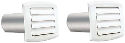 Dundas Jafine BLH6WZW Louvered Vent Hood, 6", White (2-(Pack))