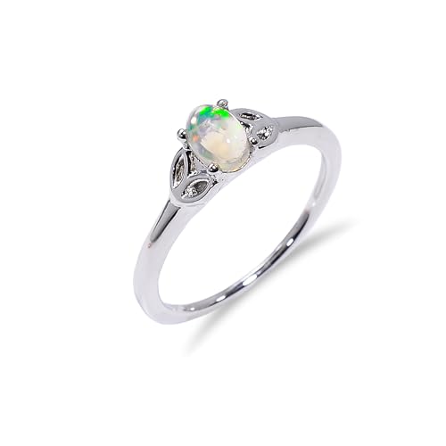Bague d'opale éthiopienne naturelle pour sublimer une tenue de soirée