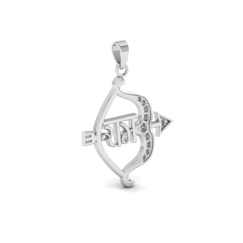 Image of Miss Highness 925 Sterling Pure Silver Pendant for Men & Women, Religious Pendants, Without Chain, Silver Jewellery with Authenticity Certificate, Birthday, Anniversary, Gift for Husband and Boyfriend