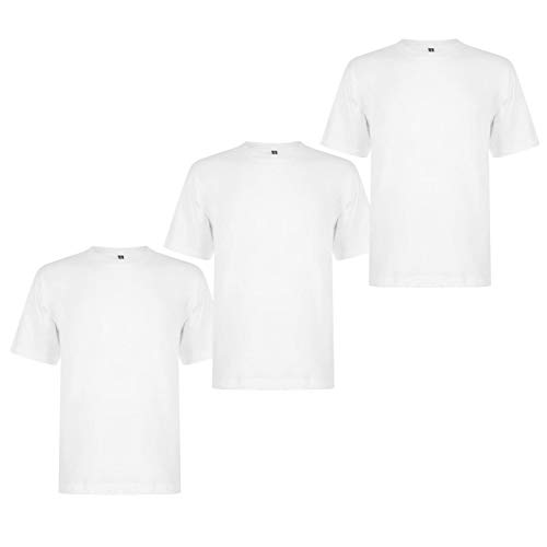 Donnay Mens 3 Pack T Shirt Tee Top Short Sleeve Crew Neck Casual Clothing White S