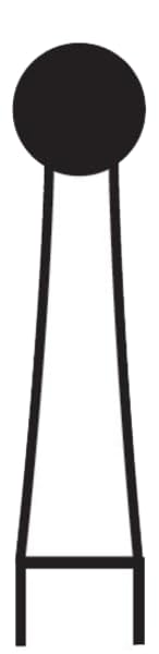 Coltene RS500008 Alpen SteriX Carbide, Round 8, Friction Grip Surgical Length, 2.3 mm Diameter (Pack of 10)