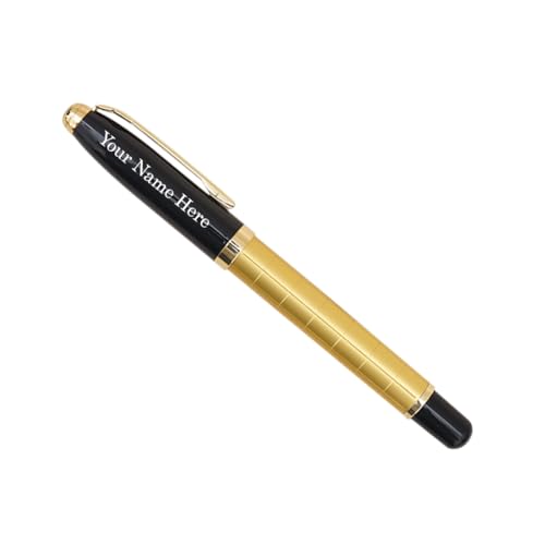 Image of Personalized Golden Roller Ball Pen with Free name engraving Pen Perfect for gifting to Boss,Teacher, Doctor. (SEND DETAIL WHATS AP 8368972096)..
