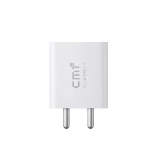 Image of 33W Type C Power Fast Charger Adapter for CMF by Nothing Phone 1, Phone 2a Plus, Phone 2a, Phone 2, CMF Buds, PD 33-watt Power Quick Charging Adaptor for Smartphone, Tablet, CMF 33w Charger, White
