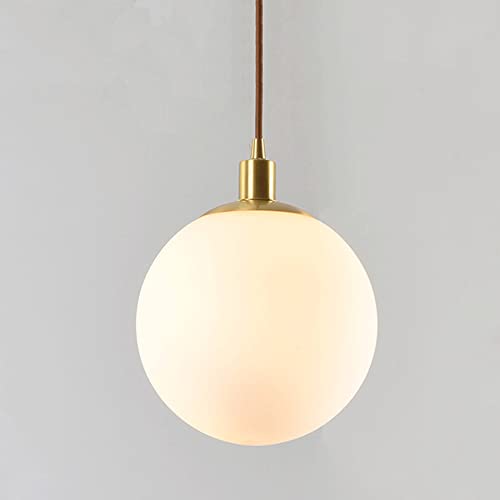 Chandelier intérieur LED 3W suspension cuisine island luminaire suspendu or verre blanc