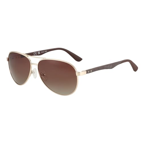 Image of ZENOTTIC Polarized Aviator Sunglasses for Men Carbon Fiber Temple Pilot Sun Glasses with Mirrored Lens UV Protection