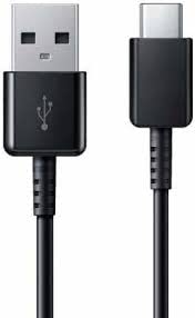 Image of Original Charging Data Cable Compatible for Samsng Galaxy A30 | Galaxy A30S | Galaxy A40 | Galaxy A50 | Galaxy A50S | Galaxy A60 | USB Type C (Only Cable) Black