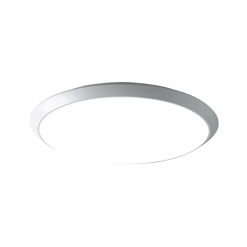 Lustre LED blanc rond à panneau plat pour un éclairage de plafond homogène