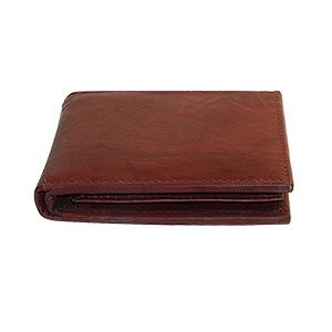 Mens Bifold Flip ID Credit Card Holder Burgundy Wallet3