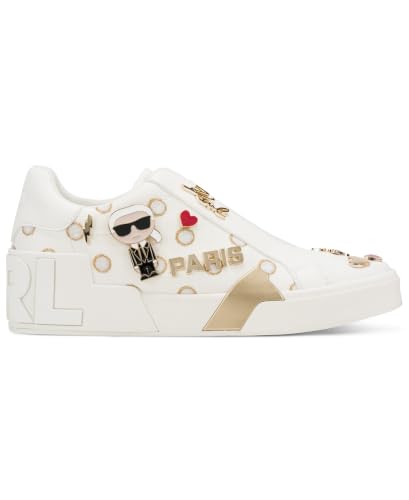Image of Karl Lagerfeld Women's Mavise Slip on Sneaker with Pins