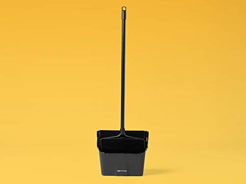 AmazonCommercial Lobby Dustpan, Black, - 4-pack
