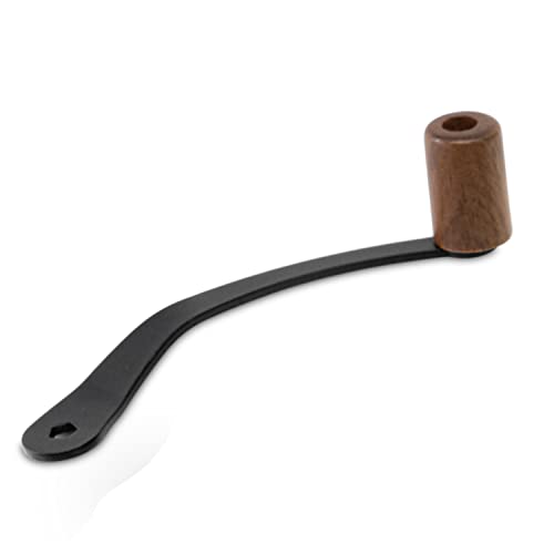 Lambda Coffee Kaffeemühle manuell Ersatzteil Kurbel aus Holz und Edelstahl I Espresso-mühle Cover