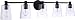 Craftmade 12642FB5 Emilio Clear Glass Bath Vanity Wall Light, 5-Light 300 Total Watts, 8" H x 42" W, Flat Black