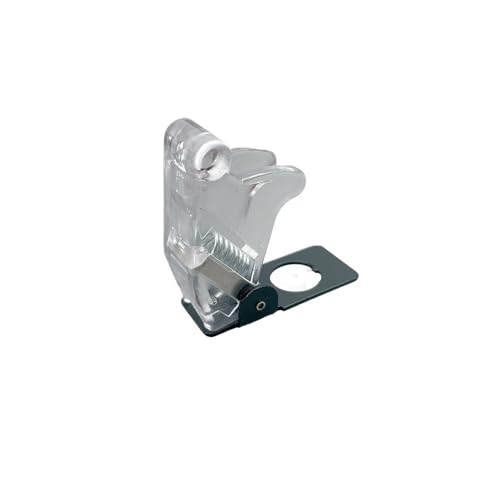 1PCS Auto Car Boat Truck Illuminated Led Toggle Switch's Aircraft Flip Up Cover Guard Red Blue Green Yellow White DERYLFGND(Transparent white)