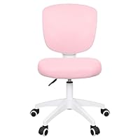 Kids Desk Chair Height Adjustable, Children Study Chairs Swivel with Brake Casters, Soft Cushion, Lumbar Support, Armless Child Computer Chairs for School Home Girls Boys