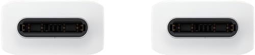 Image of 25W Samsung Original Type C Data Fast Charging Cable Compatible With F23 5G /M23 & Other USB C Devices PD Charger 45W Support Galaxy Z Fold 5 /4 /3,Z Flip 5 /4 /3 Phone Super Fast Cord,White,1M