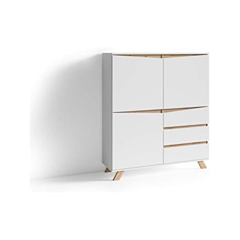 byLIVING Valentin Highboard, Wohnzimmerschrank mit robuster Melamin Oberfläche in der modernen Optik Artisan Eiche Cover