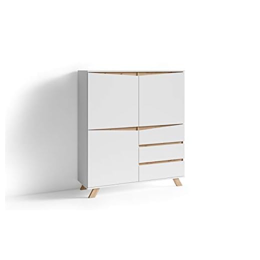 byLIVING Highboard Valentin in Weiß