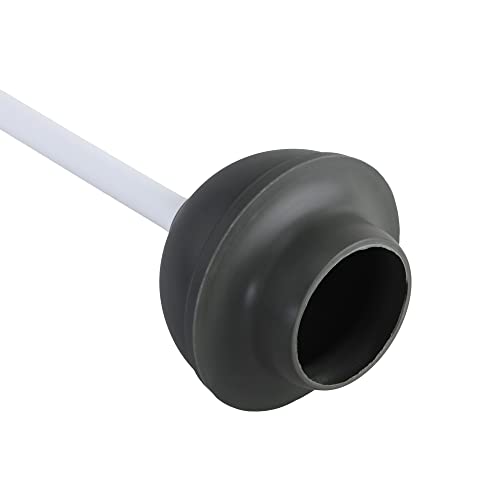 Clorox Toilet Plunger with Hideaway Holder Caddy Heavy-Duty Compact Design with Non-Skid Rubber Base for Bathroom Convenient Storage Toilet Unclogger, 6.5x19.5-Inch, White by Clorox - Image 3