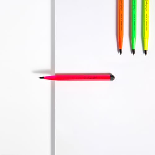 Image of LEUCHTTURM1917 Ball Point Pen Drehgriffel No.1 Luminous Edition Pink | Luminous Edition, Twist Mechanism, Drehgriffel No. 1, 0.7mm Tip, Smooth Writing, Stationery Gift