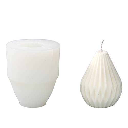 Silicone Candle Mold Pear-Shaped DIY Handmade Candles Mould 3D Soap Ornament Mold for DIY Crafts Making Handicrafts Candle Decoration Tools