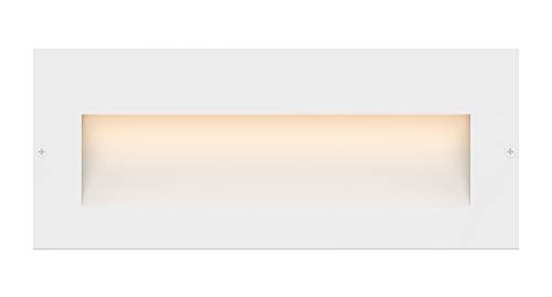 Hinkley Landscape Lighting Taper 1565SW Wide Horizontal 12v Step Light - Low-Voltage, Recessed Mount, Integrated LED - Satin White