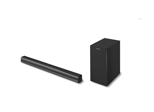 Image of Philips TAB4329 Soundbar: 2.1 CH 100W Wired Subwoofer, Deep Bass Effect - Bluetooth, HDMI ARC & Multiple Connectivity