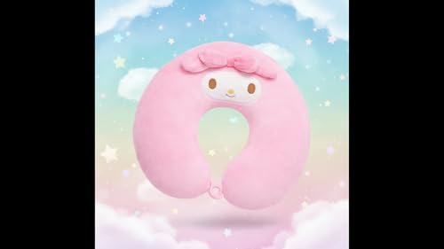 Image of Soft and Comfortable Cartoon Designed U-Shaped Kids Travel Neck Pillow for Airplane Car Flight Head Neck Support for Boys and Girls (Pack of 1, Pink)