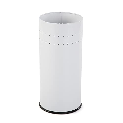 VERSA Malena Portaombrelli per Ingresso, Corridoio, Camera, Giardino. Portaombrelli Piccolo e Moderno, Misure (A x L x l) 50 x 23 x 23 cm, Metallo, Colore Bianco