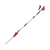 Ukoke 40V Cordless Pole Hedge Trimmer - 18-Inch Dual-Action Blades, Adjustable Head Angle, 3-Position Pivot Head, 0.8-Inch Cutting Capacity (Battery and Charger Included)