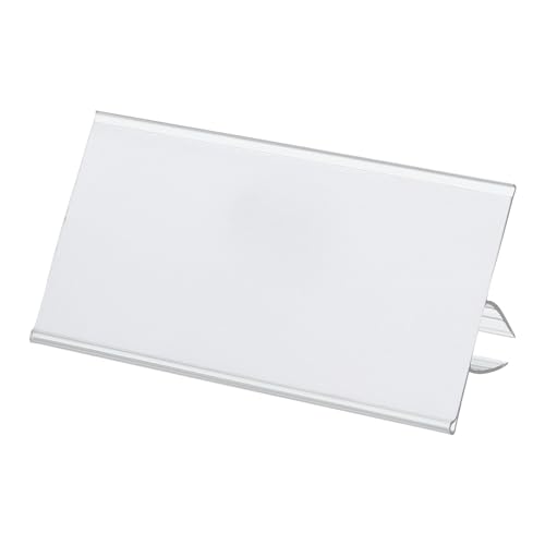 Soporte de etiquetas PATIKIL para estantes de vidrio con portaetiquetas transparente de 30 uds 2