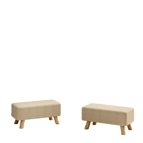 WDSBZNB Reposapies Sofa Reposapiés Rectangular, Taburete tapizado, Patas de Madera Maciza, Banco for Zapatos, Muebles for Sala Estar