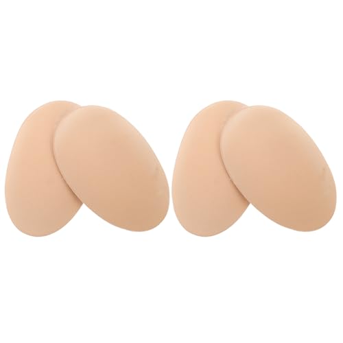 OFFSCH Almohadillas Musculares Adhesivas para Hombre 2 Pares, Acolchado Push-up de Silicona Autoadherente Color Caqui, Realce Invisible del Pecho para Deporte y Uso Diario