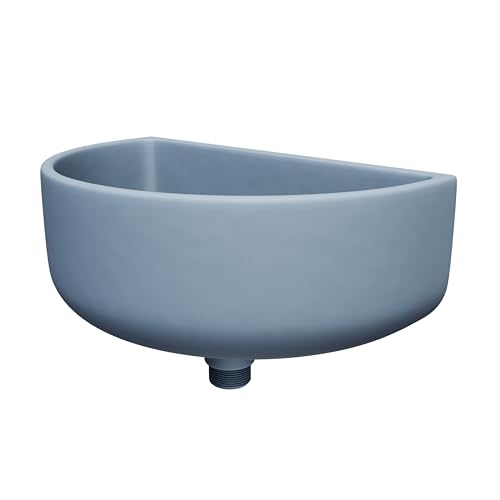 Varile Fregadero de plástico multifuncional en color gris con conexión combinada para jardín, camping y autocaravana. Incluye colador de pelo, accesorios y diseño robusto (gris)