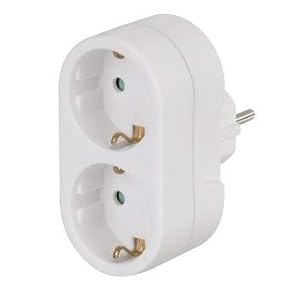 Distributeur électrique double prise HAMA 108876 (Occasion Comme Neuf)